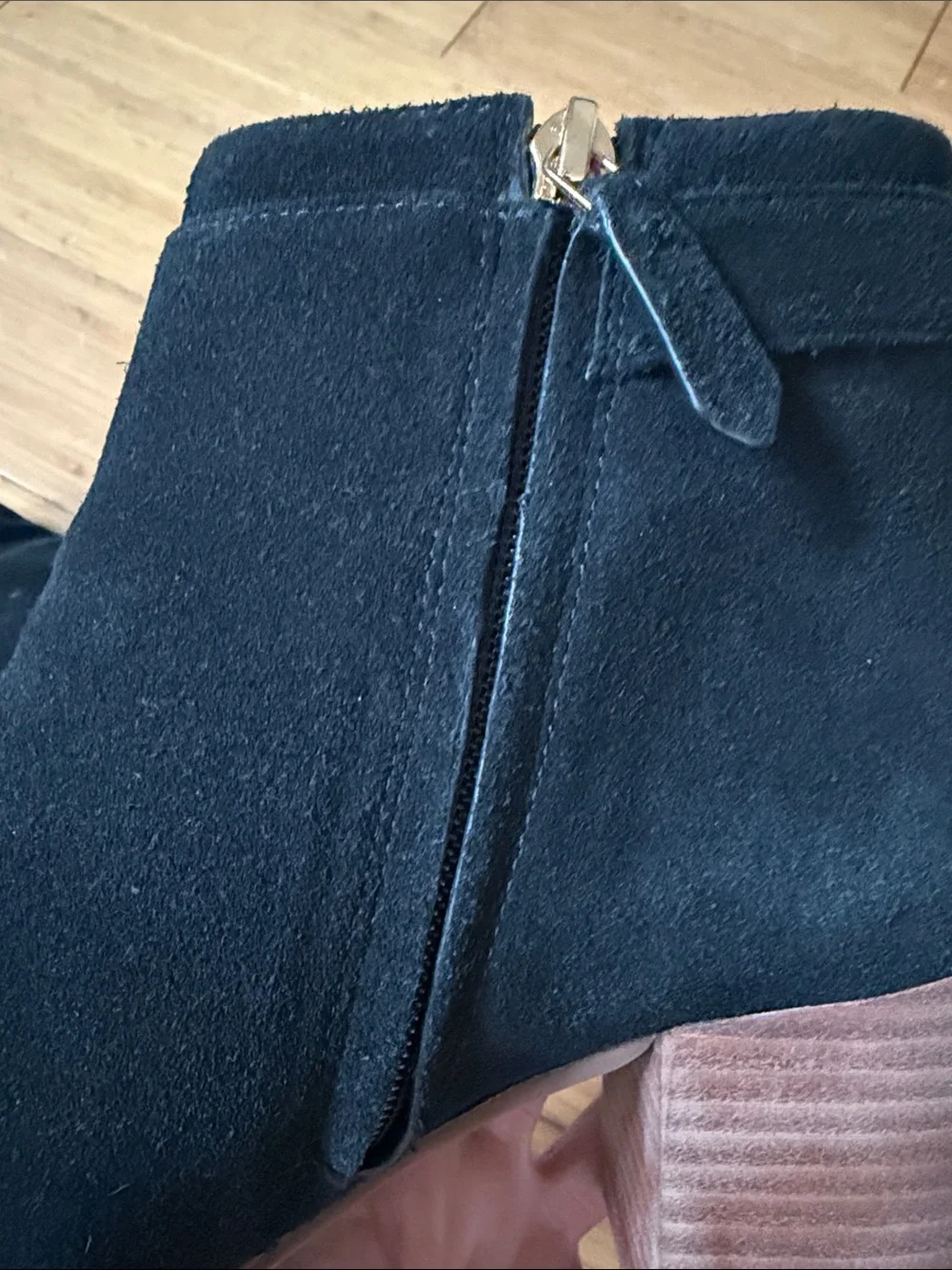 Tory Burch Black Suede Stacked Heel Ankle Boots